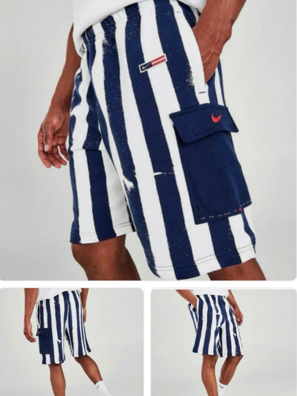 Nike Sportswear Club Fleece Shorts Blue White Red